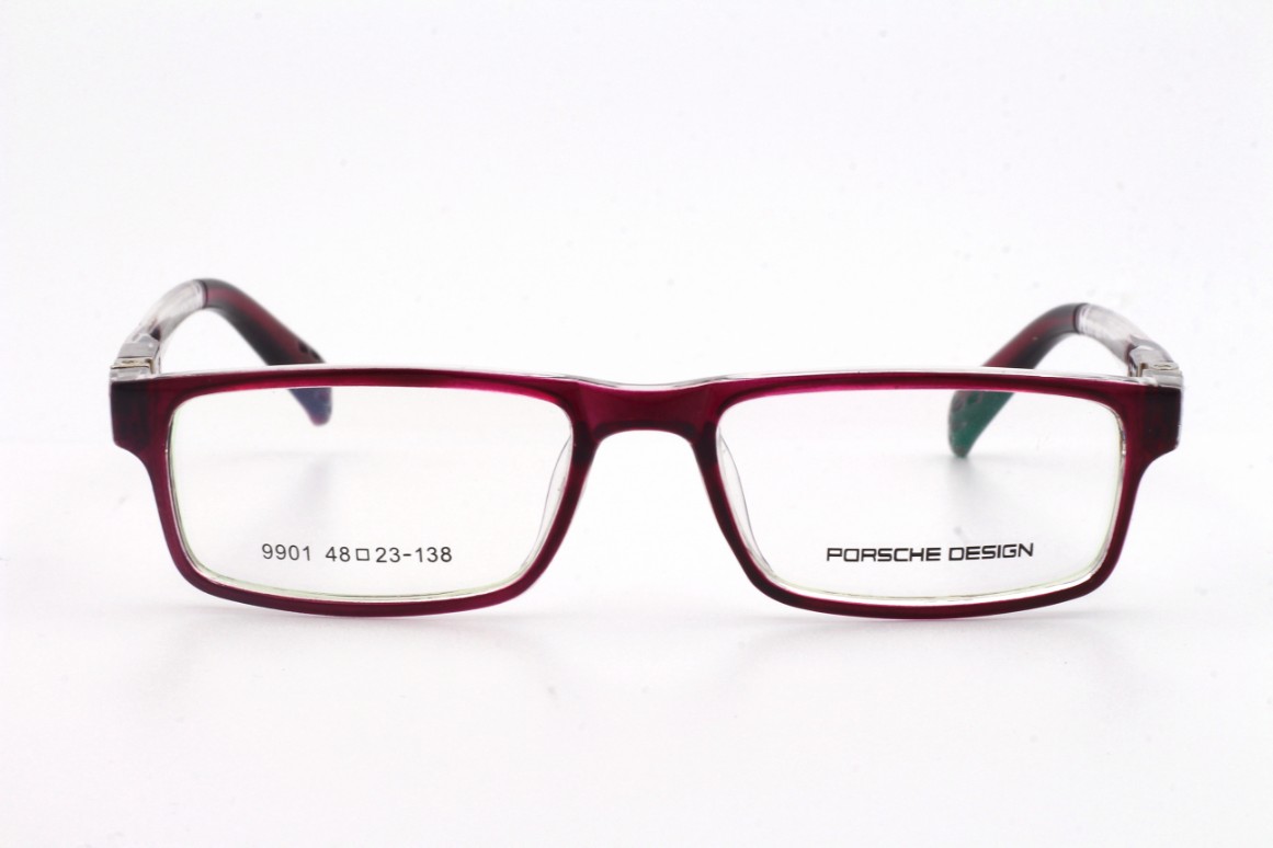 PORSCHE-RED-RECTANGLE-KID'S EYEGLASSES