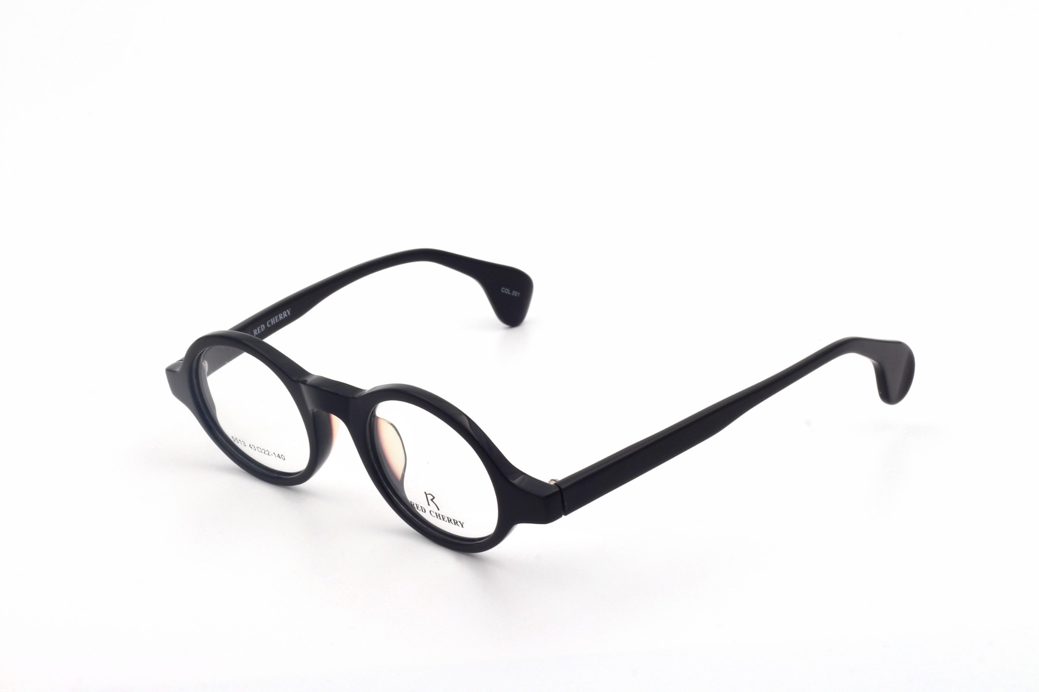 RED CHERRY-BLACK-ROUND-KID'S EYEGLASSES
