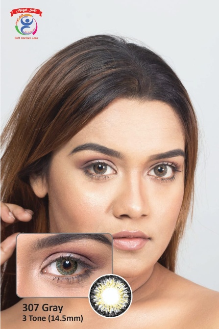 307 GRAY - 3 TONE - POWER SOFT CONTACT LENSES
