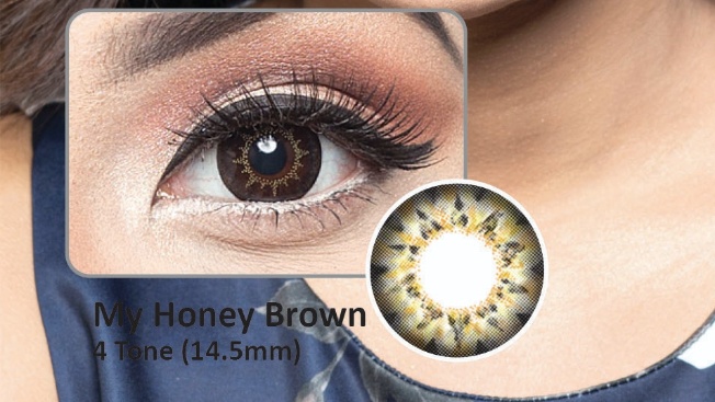 MY HONEY BROWN- 4 TONE- POWER SOFT CONTACT LENSES