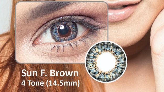 SUN F. BROWN- 4 TONE - NO POWER SOFT CONTACT LENSES