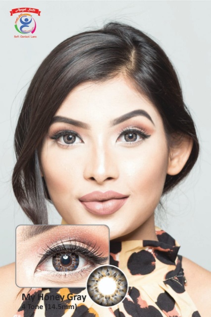 MY HONEY GRAY- 4 TONE- NO POWER SOFT CONTACT LENSES