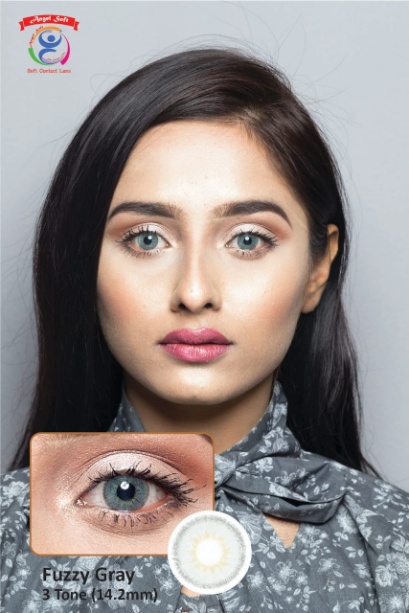 FUZZY GRAY - 3TONE- POWER SOFT CONTACT LENSES