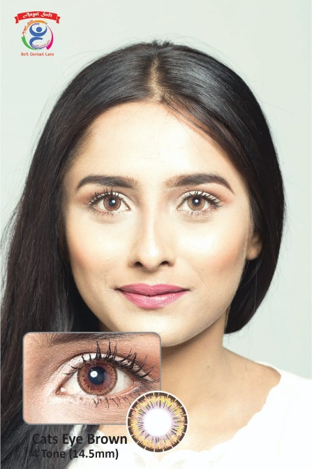 CATS EYE BROWN- 4 TONE - POWER SOFT CONTACT LENSES
