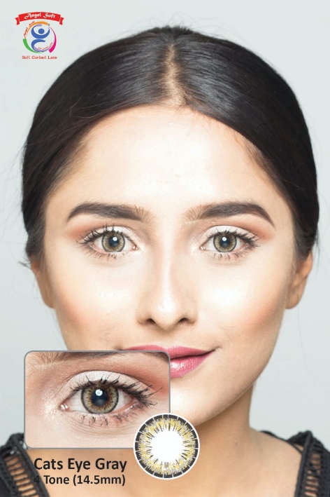 CATS EYE GRAY- 4 TONE - NO POWER SOFT CONTACT LENSES