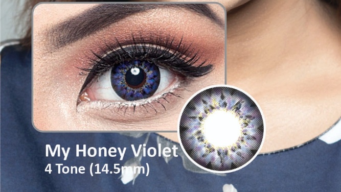 MY HONEY VIOLET- 4 TONE- POWER SOFT CONTACT LENSES