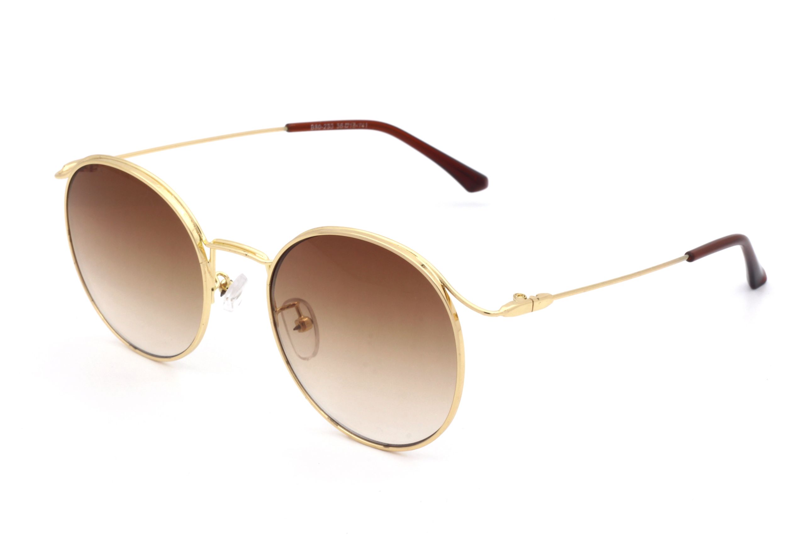 GOLD-ROUND-MEN'S SUNGLASSES