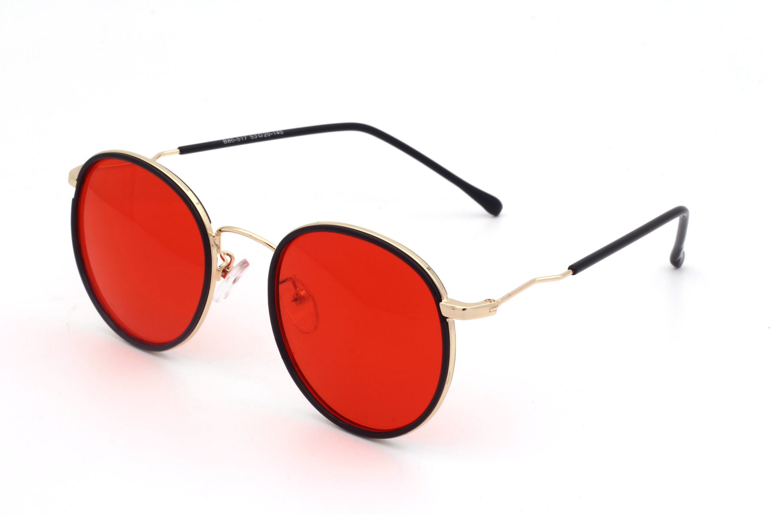 RED-ROUND-MEN'S SUNGLASSES