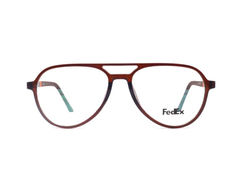 FEDEX-DARK BROWN-DUBLE BRIDGE-PILOT- MEN'S EYEGLASSES
