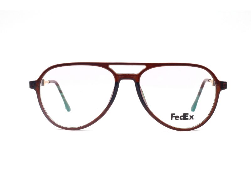 FEDEX-DARK BROWNA-DUBLE BRIDGE-PILOT- MEN'S EYEGLASSES