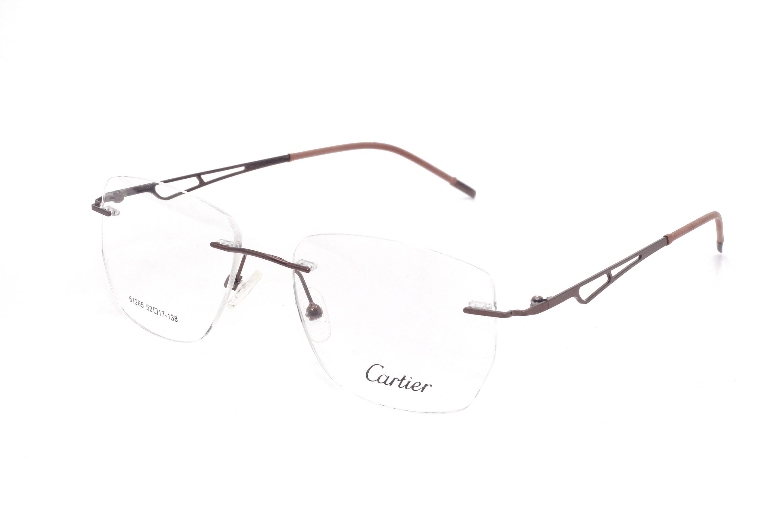 CARTIER-GUN METAL-RECTENGLE--WOMEN'S EYEGLASSES