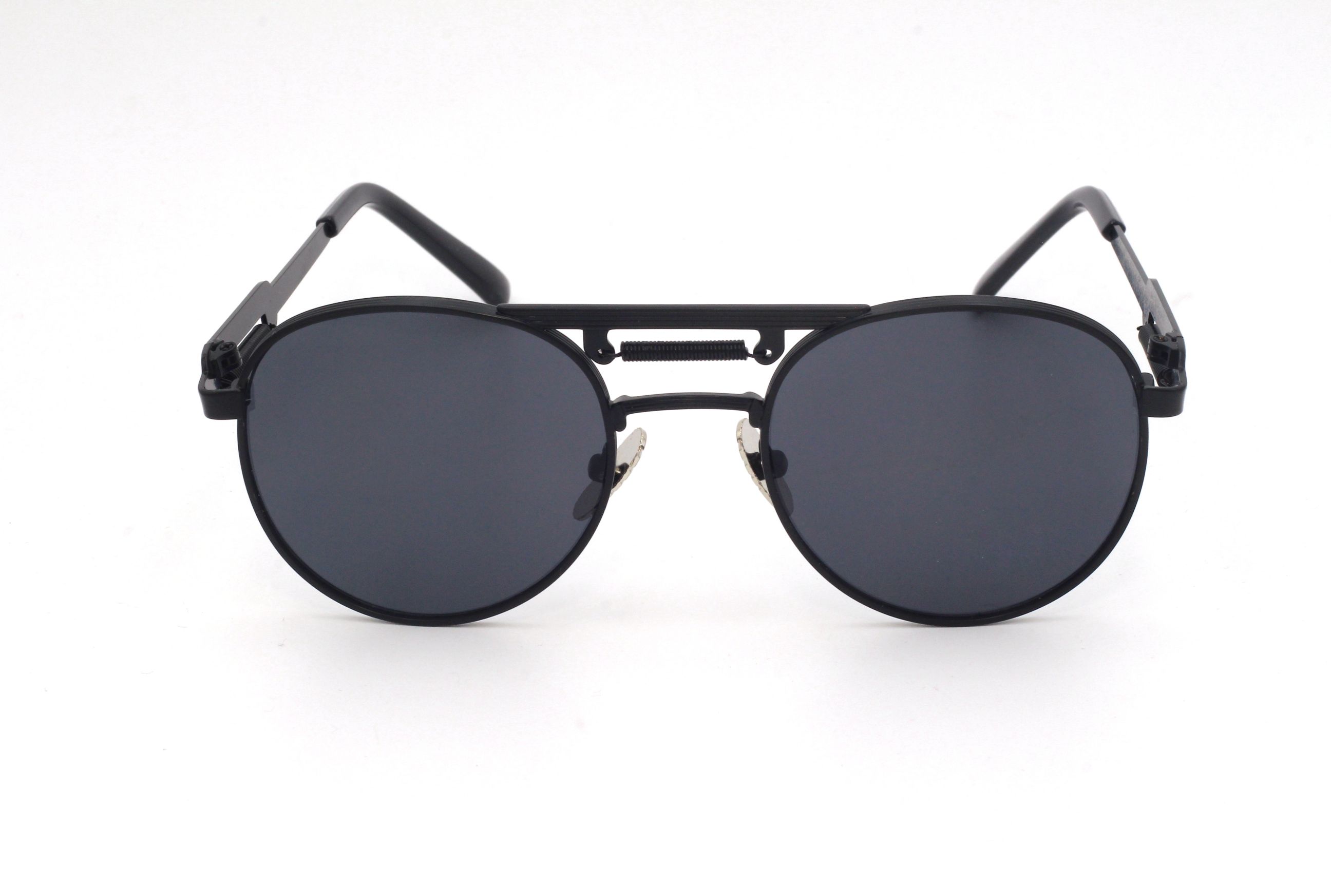 BLACK-ROUND-MEN'S SUNGLASSES