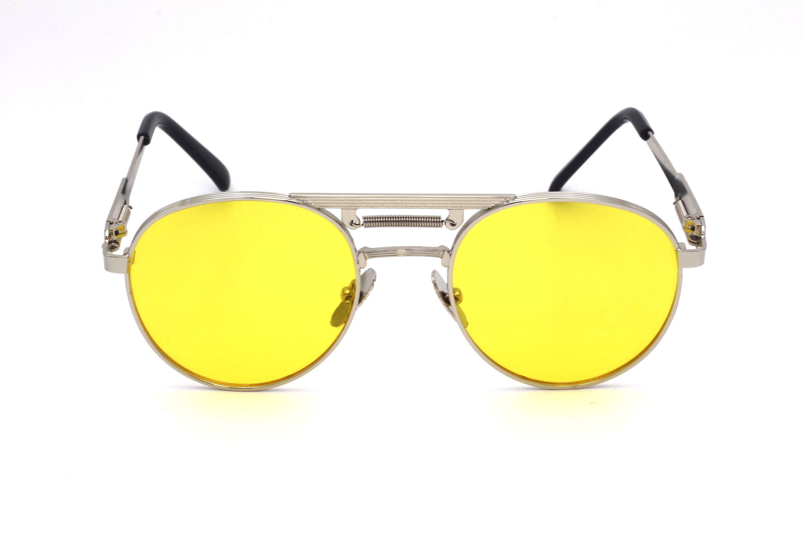 YELLOW-ROUND-MEN'S SUNGLASSES