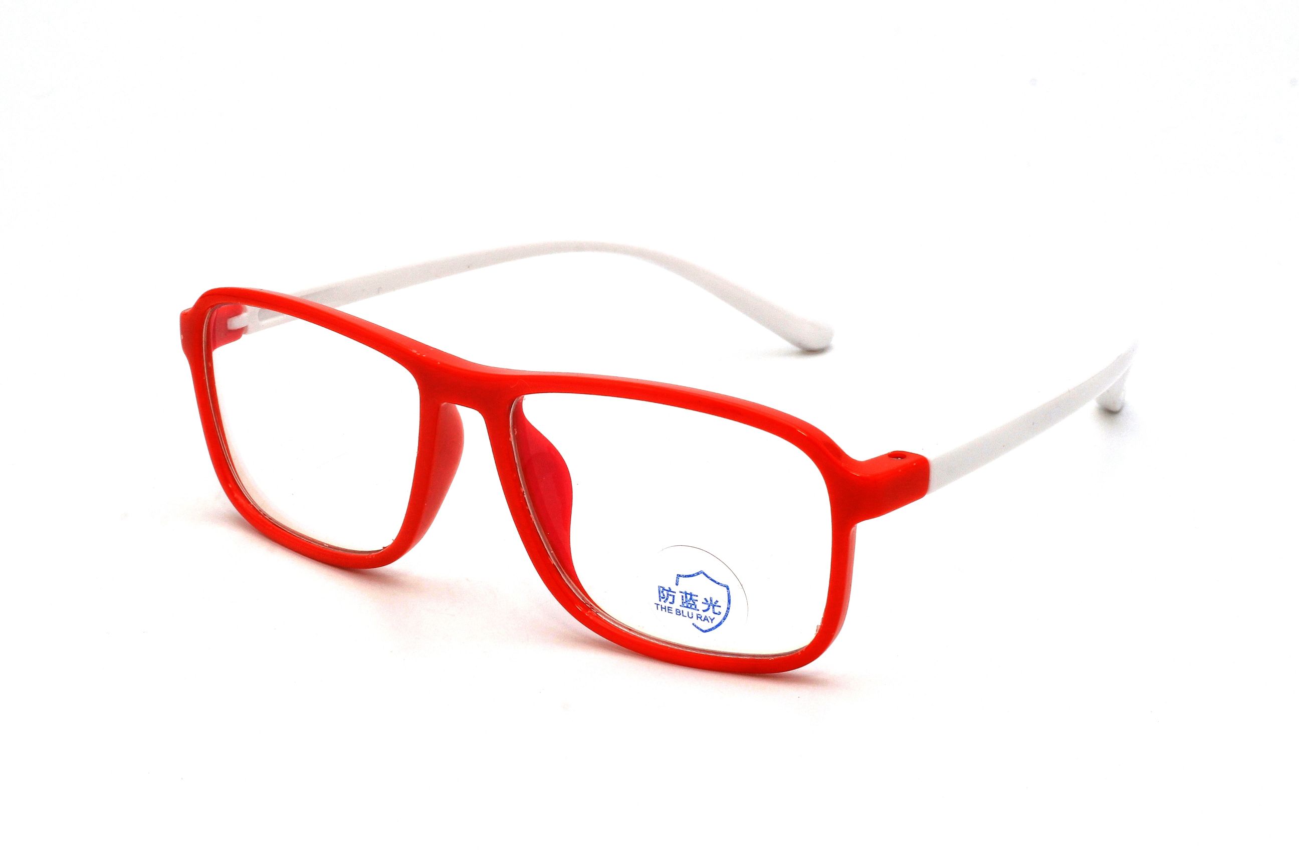 RED-RECTANGLE-ANTI BLUE LIGHT-KID'S-EYEGLASSES
