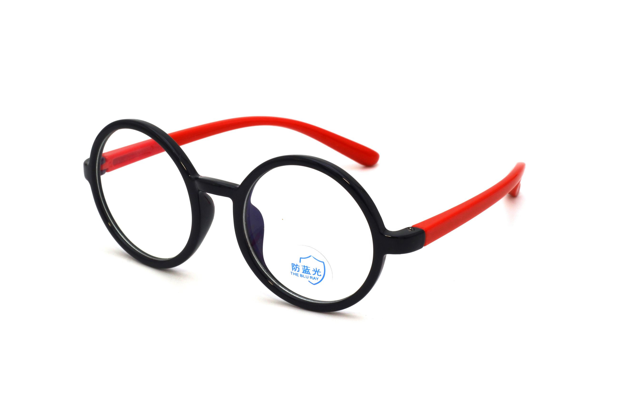BLACK-ROUND-ANTI BLUE LIGHT-KID'S-EYEGLASSES