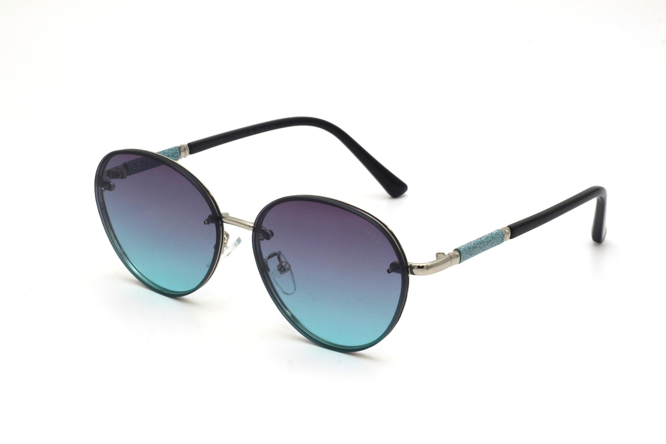 BVLGARI-PALE BLUE-OVAL-WOMEN'S-SUNGLASSES