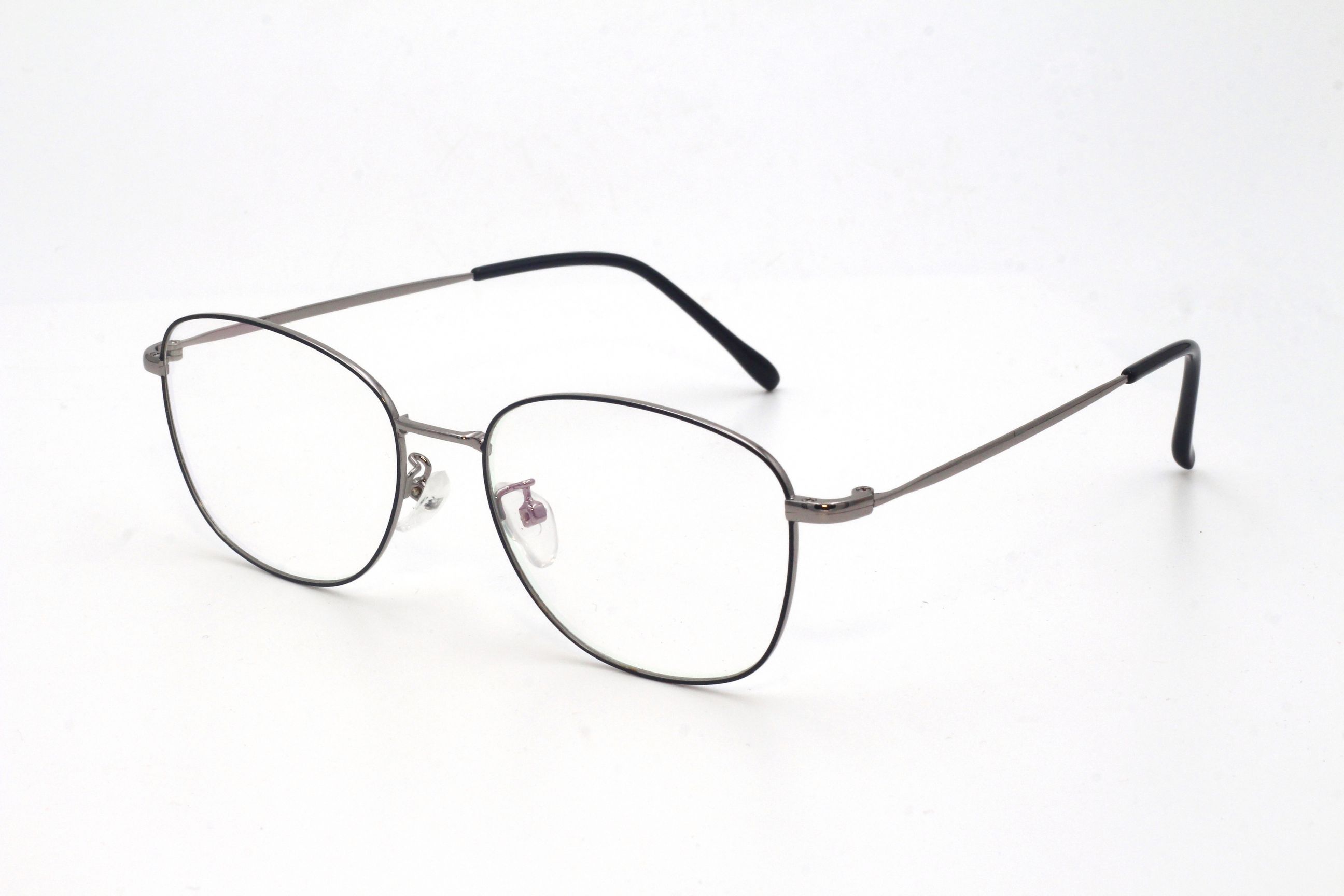SILVER-RECTANGLE-MEN'S EYEGLASSES