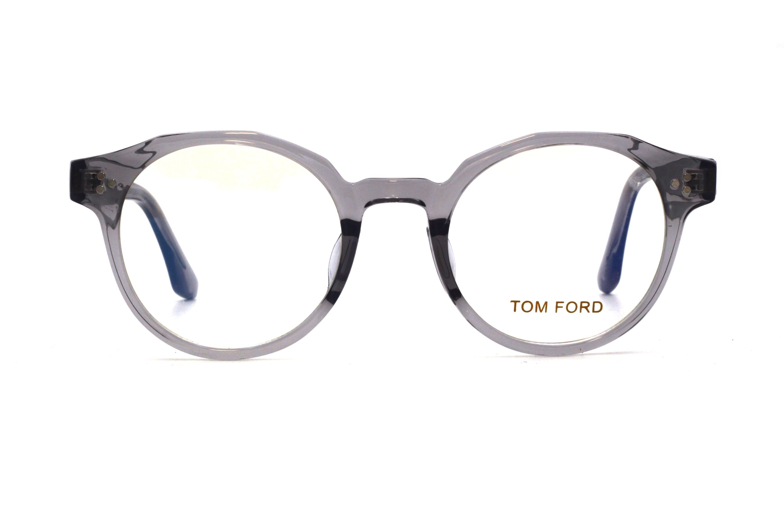TRANSPARENT ASH-ROUND-MEN'S EYEGLASSES