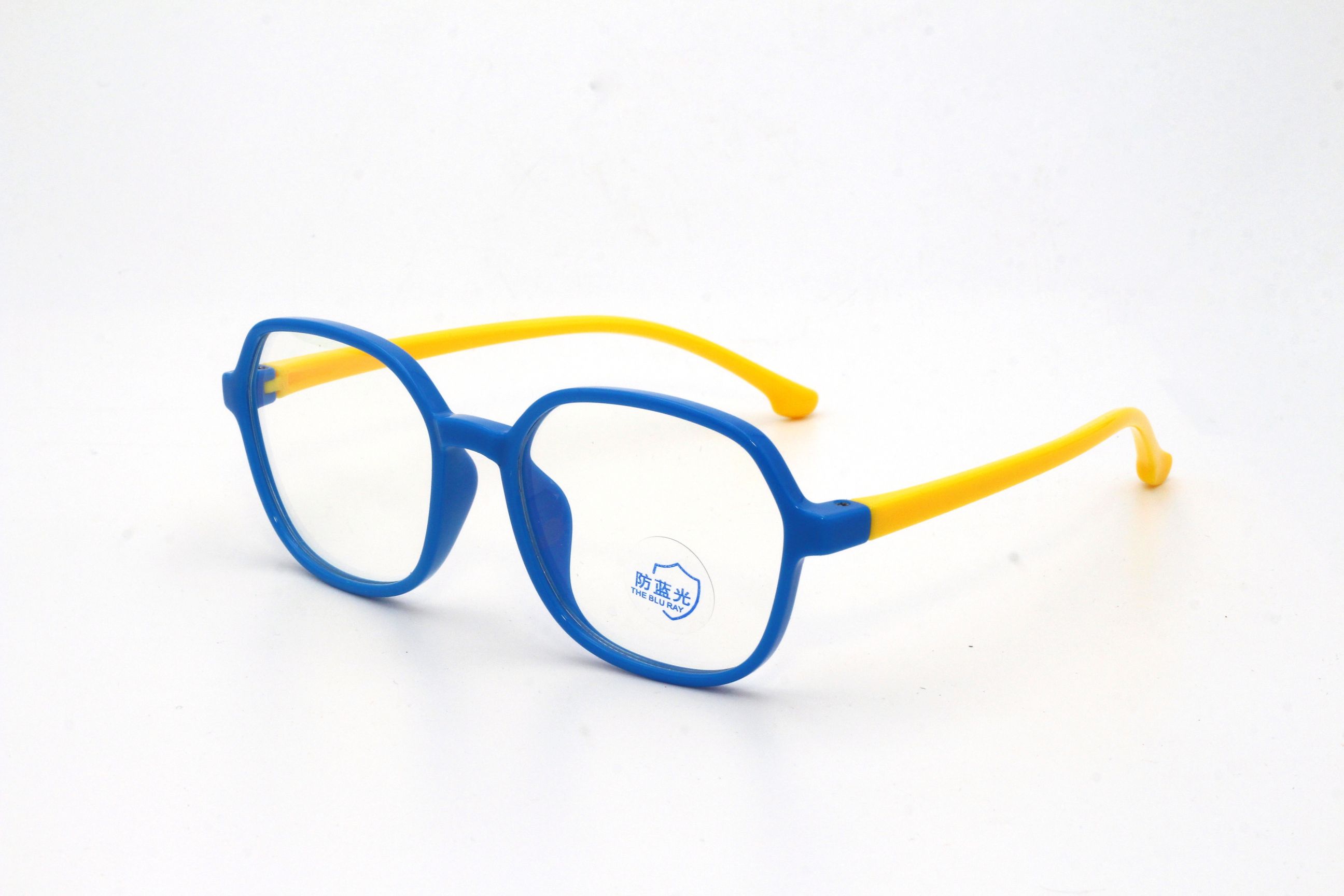 YELLOW-SQUARE-ANTI BLUE LIGHT-KID'S-EYEGLASSES