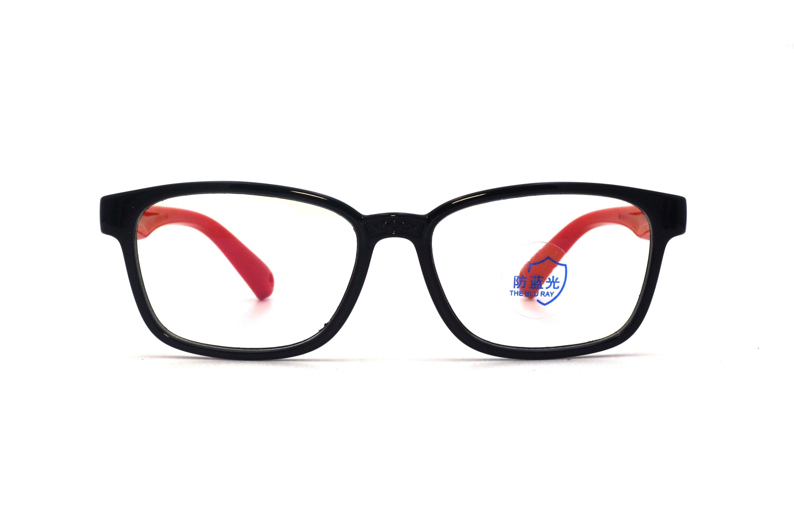 BLACK-RECTANGLE-ANTI BLUE LIGHT-KID'S-EYEGLASSES