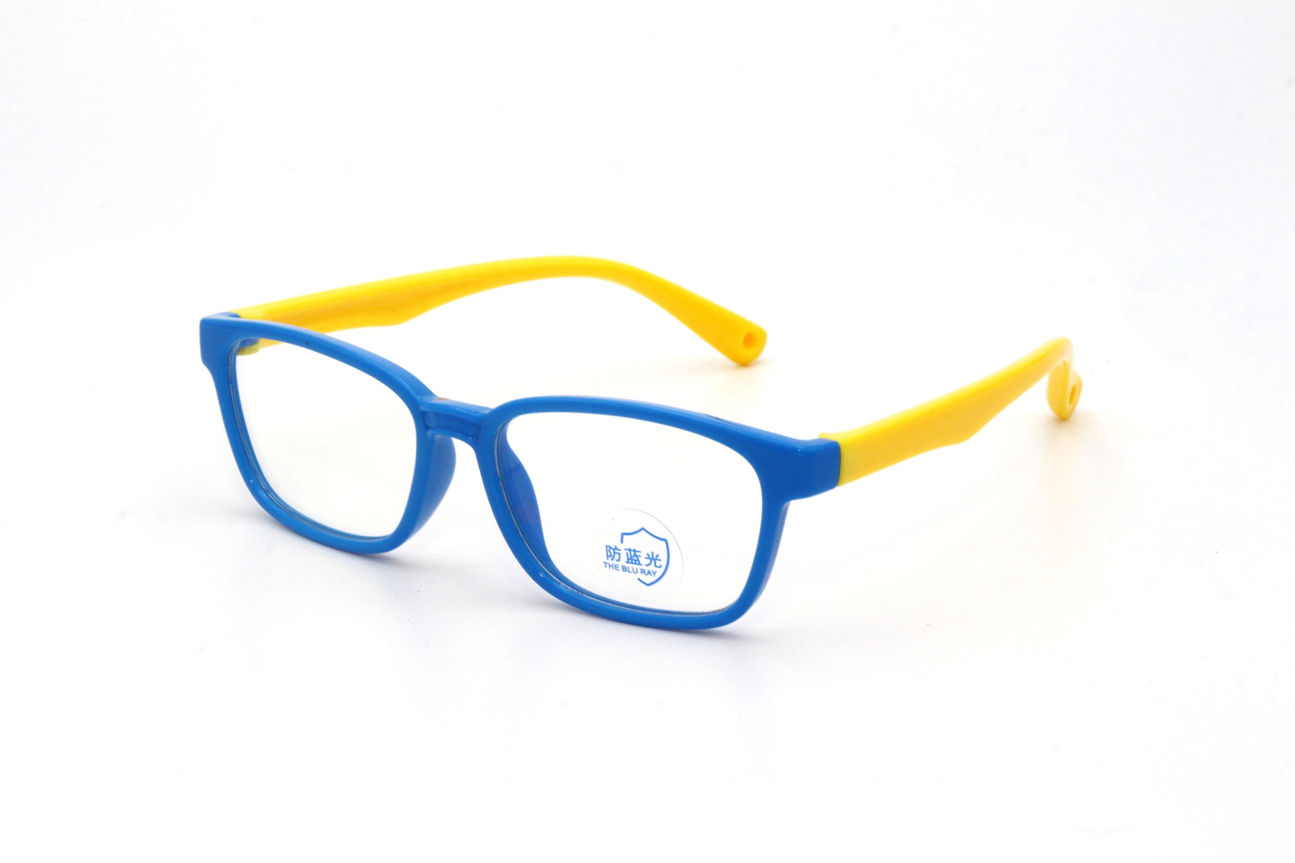 YELLOW-RECTANGLE-ANTI BLUE LIGHT-KID'S-EYEGLASSES