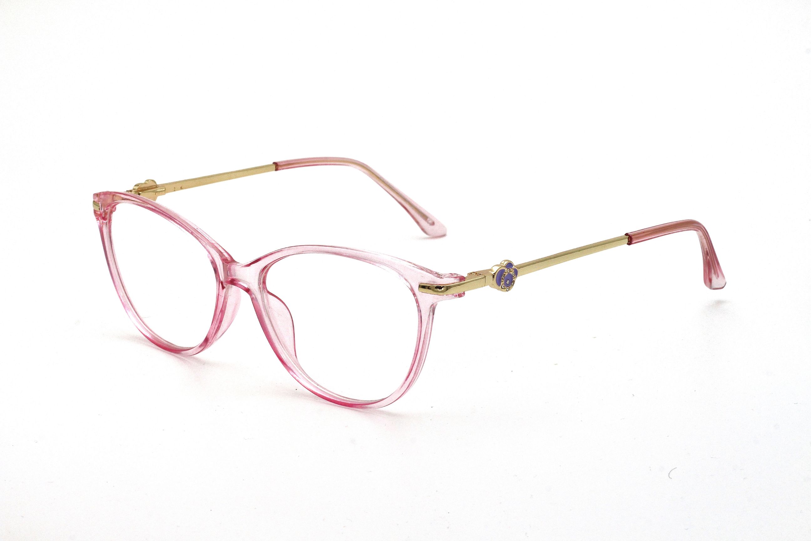 TRANSPARENT PINK-BUTTERFLY-PREMIUM-WOMEN'S  EYEGLASSES