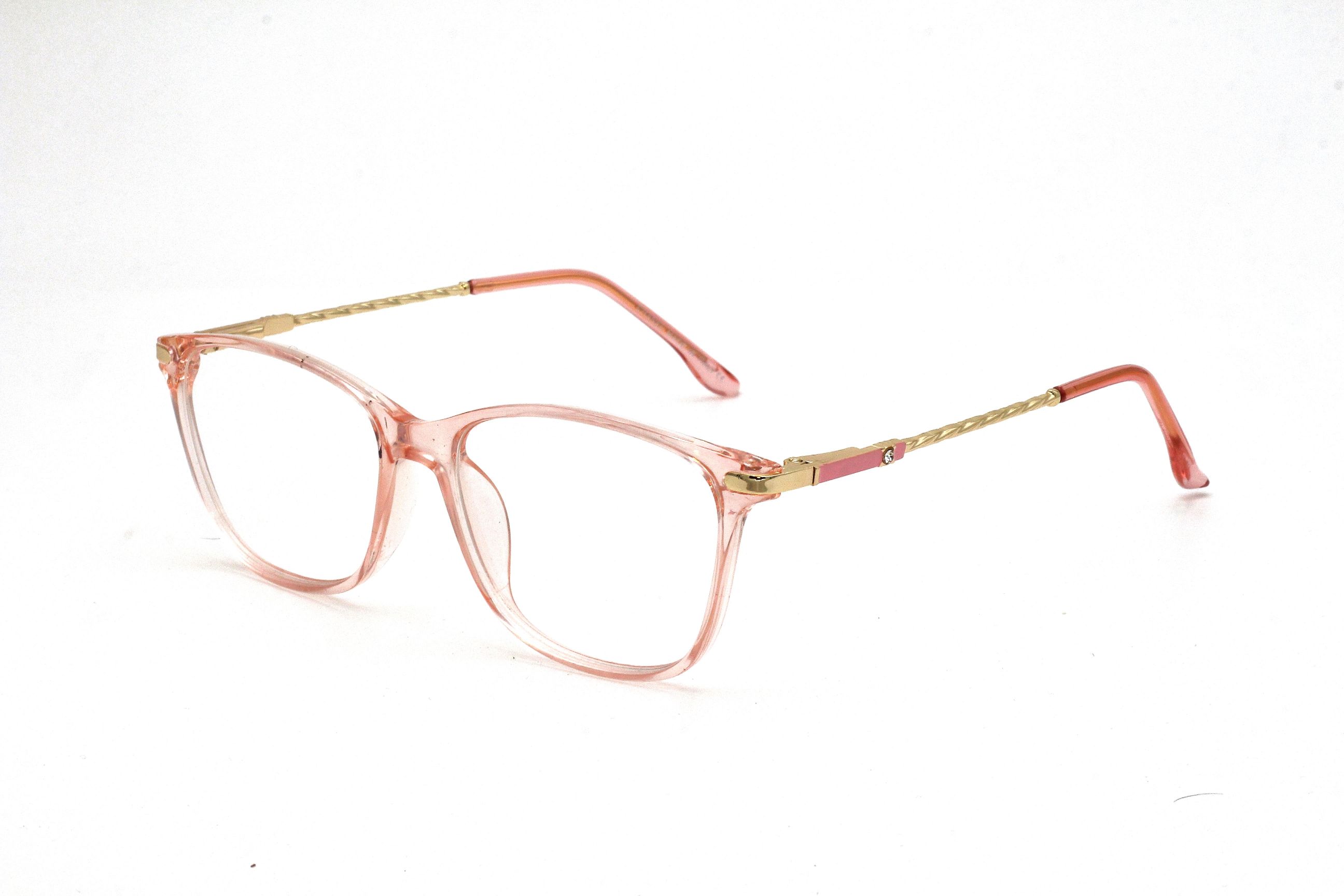 TRANSPARENT PEACH-RECTANGLE-PREMIUM-WOMEN'S  EYEGLASSES