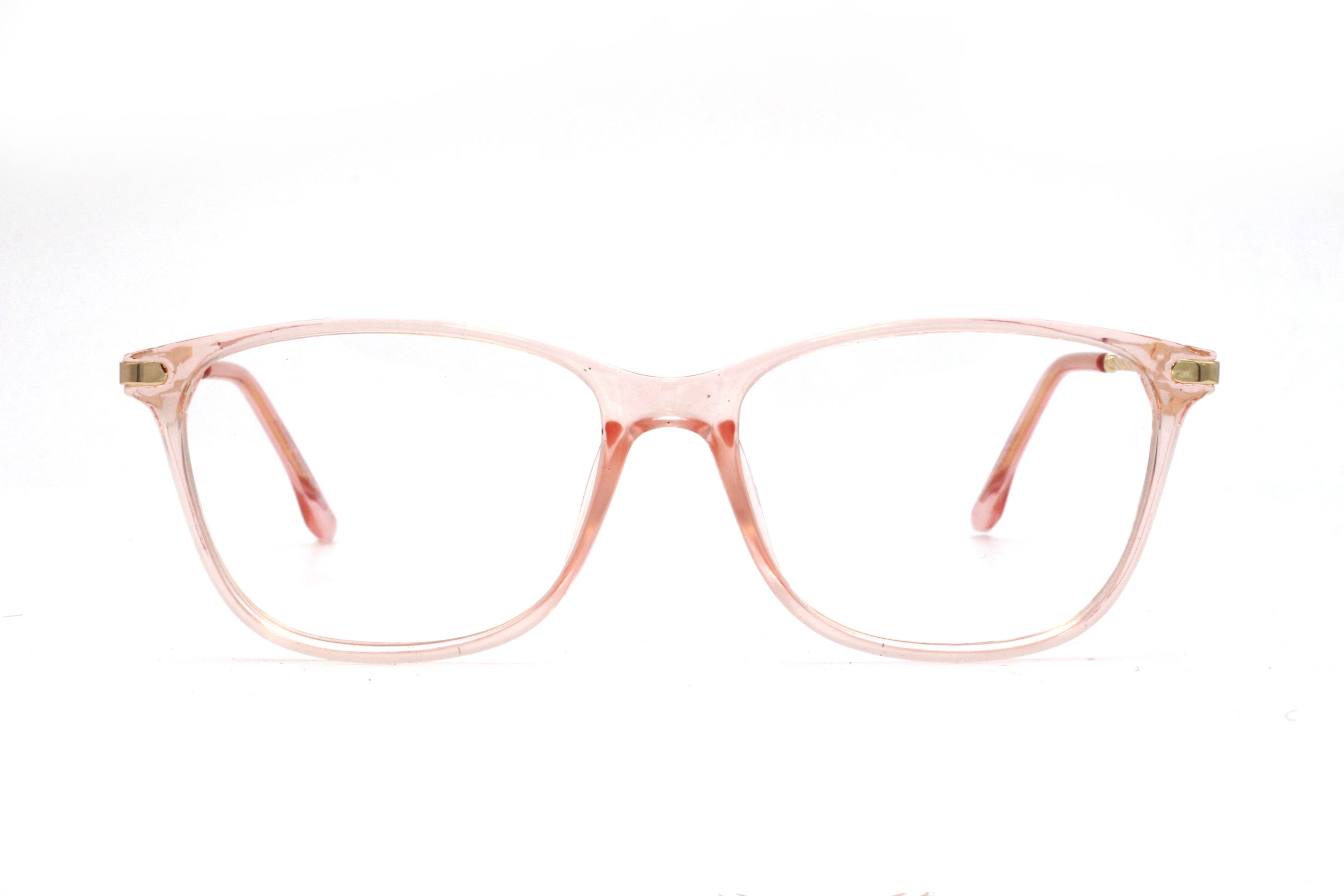 TRANSPARENT PEACH-RECTANGLE-PREMIUM-WOMEN'S  EYEGLASSES